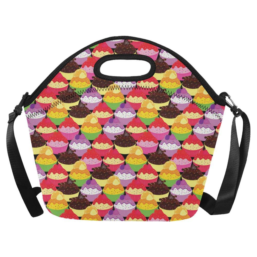 Cupcake Pattern Print Design CP02 Neoprene Lunch Bag-JorJune