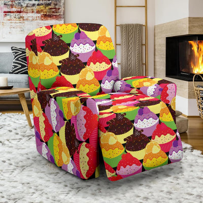 Cupcake Pattern Print Design CP02 Recliner Slipcover-JORJUNE.COM