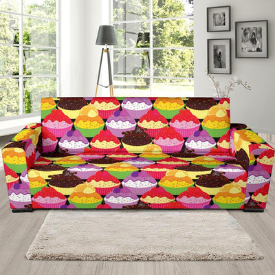 Cupcake Pattern Print Design CP02 Sofa Slipcover-JORJUNE.COM