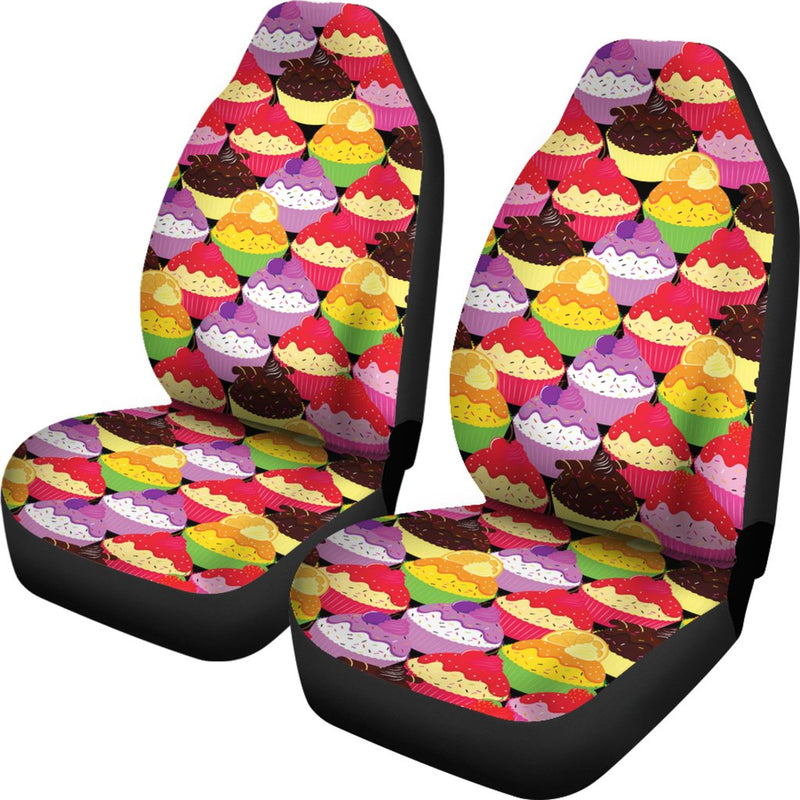 Cupcake Pattern Print Design CP02 Universal Fit Car Seat Covers