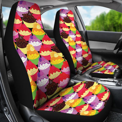 Cupcake Pattern Print Design CP02 Universal Fit Car Seat Covers