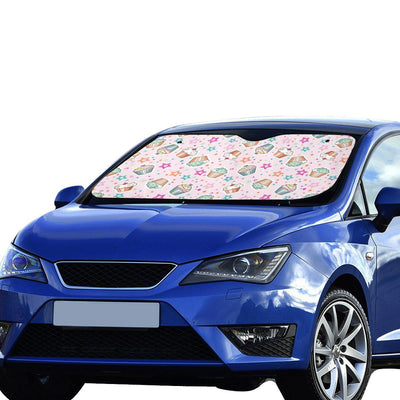 Cupcake Pattern Print Design CP03 Car Sun Shade-JorJune