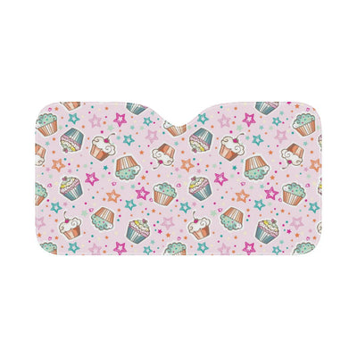 Cupcake Pattern Print Design CP03 Car Sun Shade-JorJune