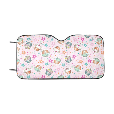 Cupcake Pattern Print Design CP03 Car Sun Shade-JorJune