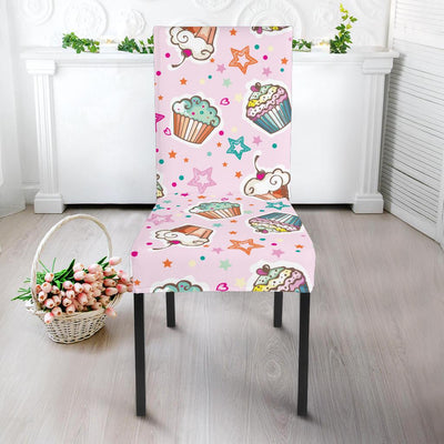 Cupcake Pattern Print Design CP03 Dining Chair Slipcover-JORJUNE.COM