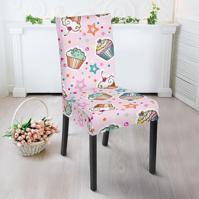 Cupcake Pattern Print Design CP03 Dining Chair Slipcover-JORJUNE.COM