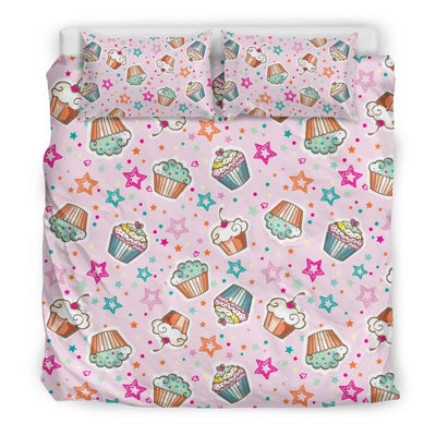 Cupcake Pattern Print Design CP03 Duvet Cover Bedding Set-JORJUNE.COM