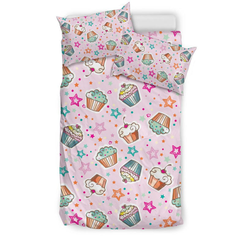 Cupcake Pattern Print Design CP03 Duvet Cover Bedding Set-JORJUNE.COM