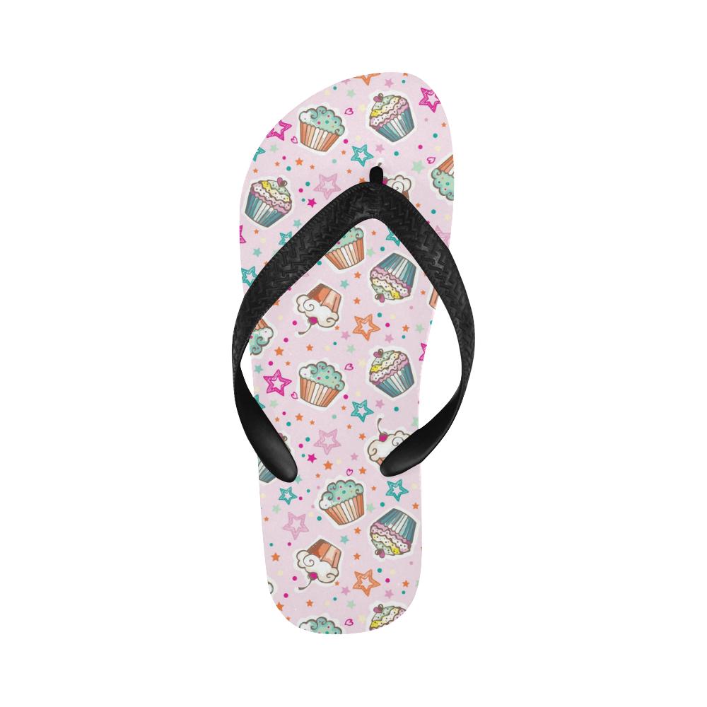Cupcake Pattern Print Design CP03 Flip Flops-JorJune