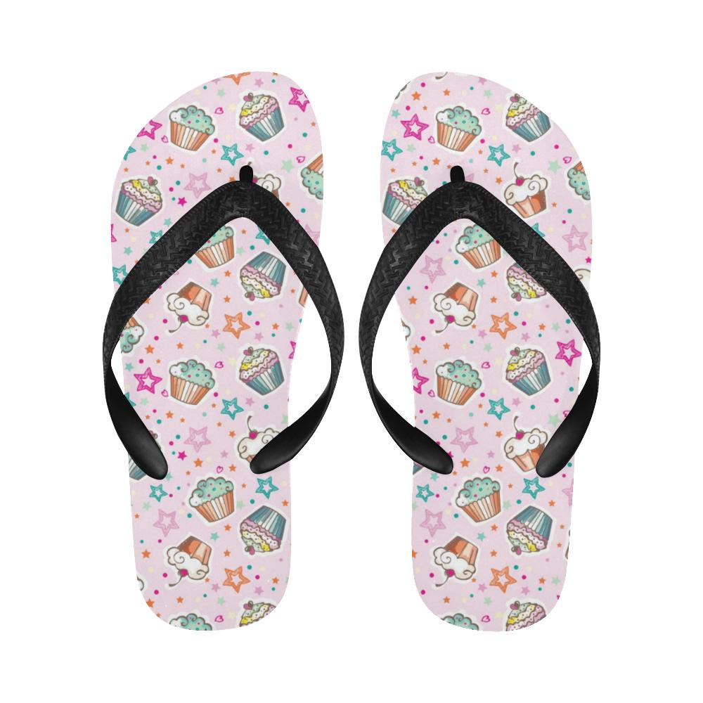 Cupcake Pattern Print Design CP03 Flip Flops-JorJune