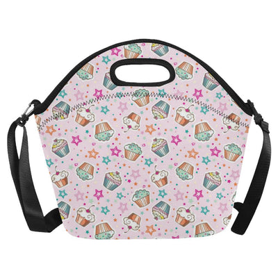 Cupcake Pattern Print Design CP03 Neoprene Lunch Bag-JorJune