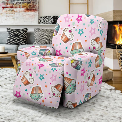 Cupcake Pattern Print Design CP03 Recliner Slipcover-JORJUNE.COM