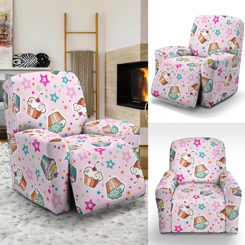 Cupcake Pattern Print Design CP03 Recliner Slipcover-JORJUNE.COM