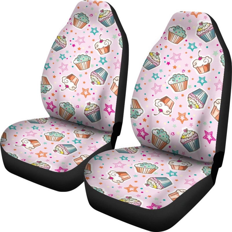 Cupcake Pattern Print Design CP03 Universal Fit Car Seat Covers