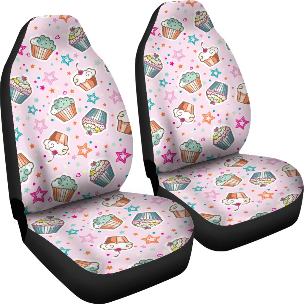 Cupcake Pattern Print Design CP03 Universal Fit Car Seat Covers