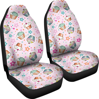 Cupcake Pattern Print Design CP03 Universal Fit Car Seat Covers