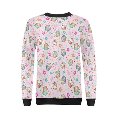 Cupcake Pattern Print Design CP03 Women Long Sleeve Sweatshirt-JorJune