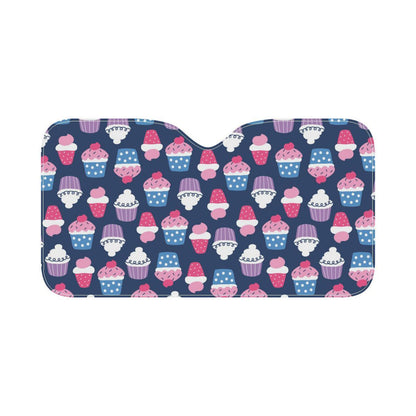 Cupcake Pattern Print Design CP04 Car Sun Shade-JorJune