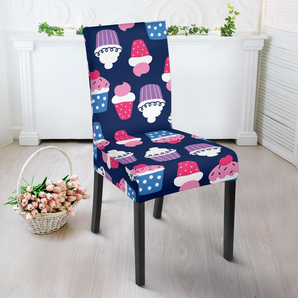 Cupcake Pattern Print Design CP04 Dining Chair Slipcover-JORJUNE.COM