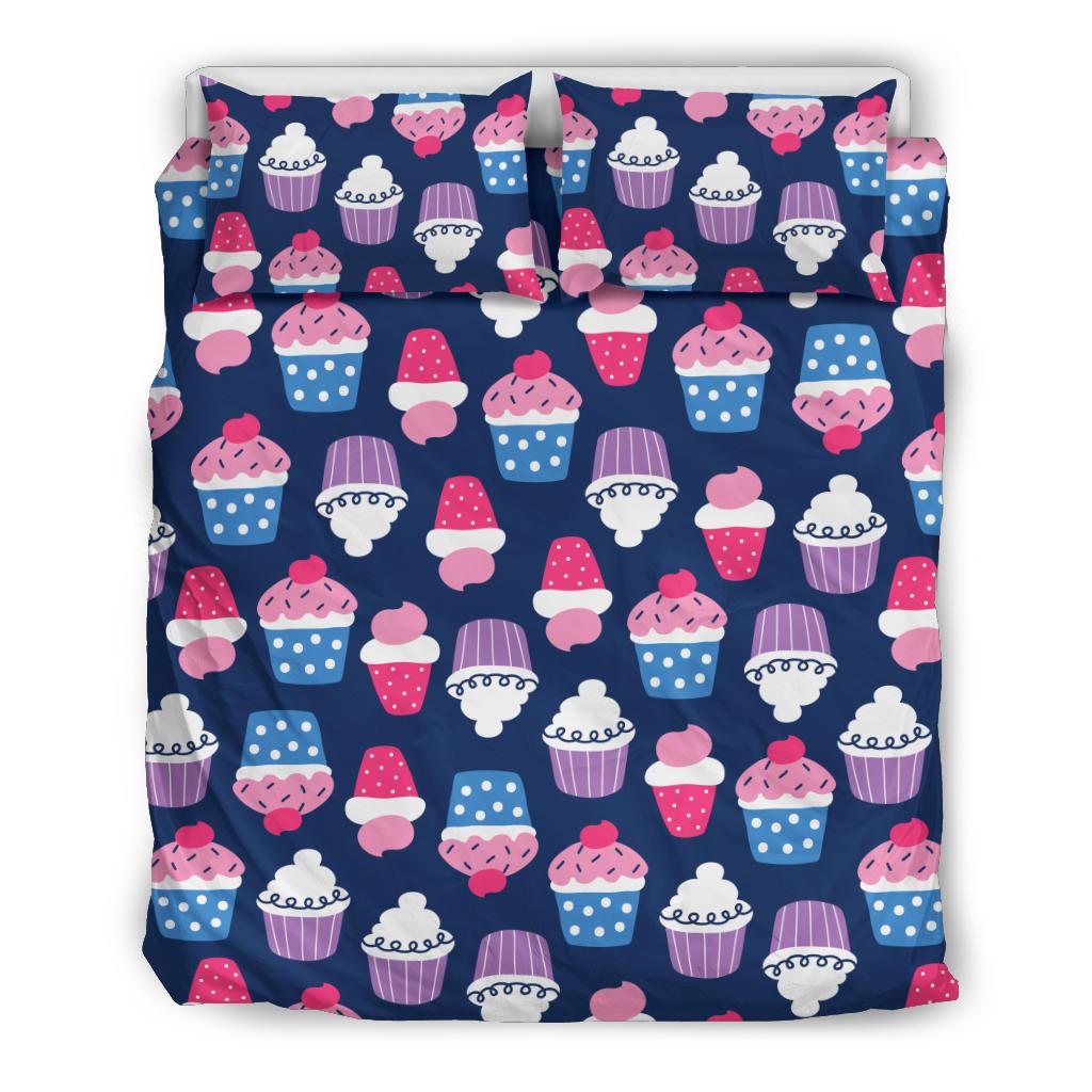 Cupcake Pattern Print Design CP04 Duvet Cover Bedding Set-JORJUNE.COM