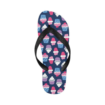 Cupcake Pattern Print Design CP04 Flip Flops-JorJune