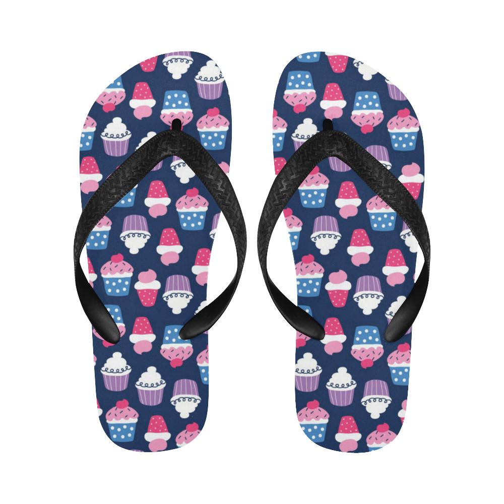 Cupcake Pattern Print Design CP04 Flip Flops-JorJune