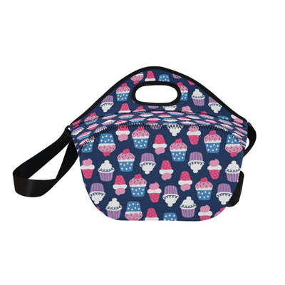 Cupcake Pattern Print Design CP04 Neoprene Lunch Bag-JorJune