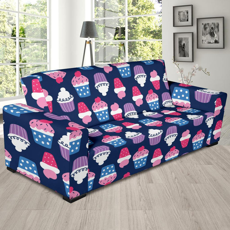 Cupcake Pattern Print Design CP04 Sofa Slipcover-JORJUNE.COM