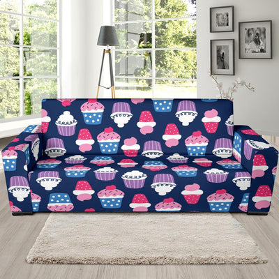 Cupcake Pattern Print Design CP04 Sofa Slipcover-JORJUNE.COM