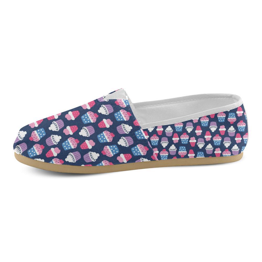 Cupcake Pattern Print Design CP04 Women Casual Shoes-JorJune.com