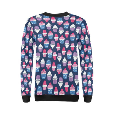 Cupcake Pattern Print Design CP04 Women Long Sleeve Sweatshirt-JorJune