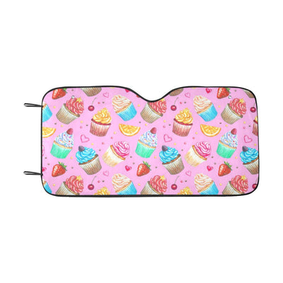 Cupcake Pattern Print Design CP05 Car Sun Shade-JorJune