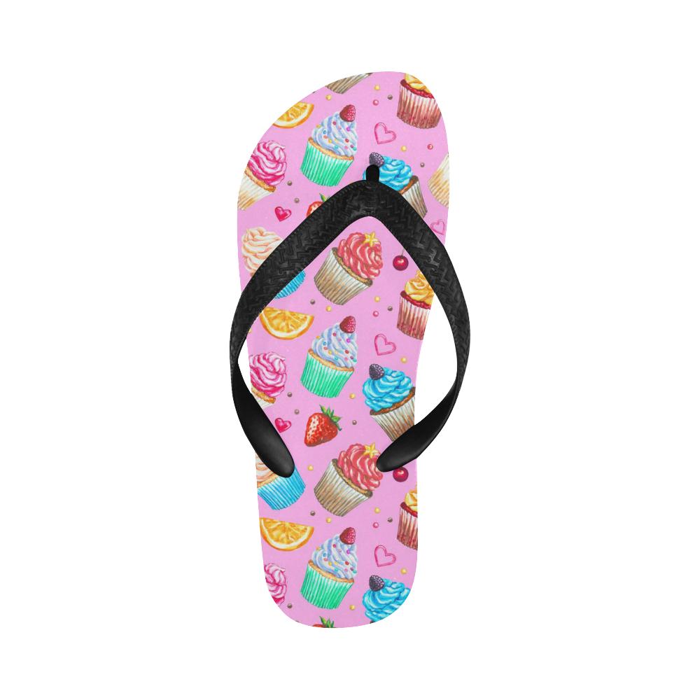 Cupcake Pattern Print Design CP05 Flip Flops-JorJune