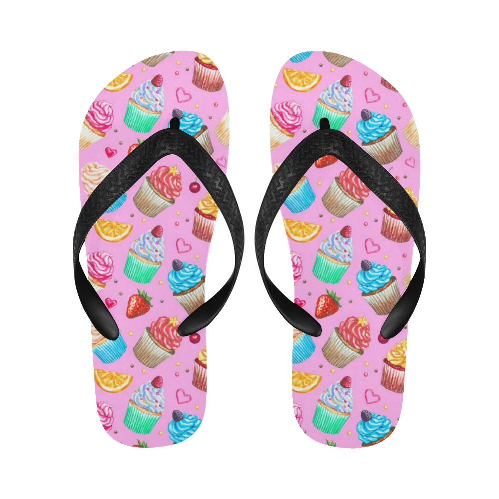Cupcake Pattern Print Design CP05 Flip Flops-JorJune