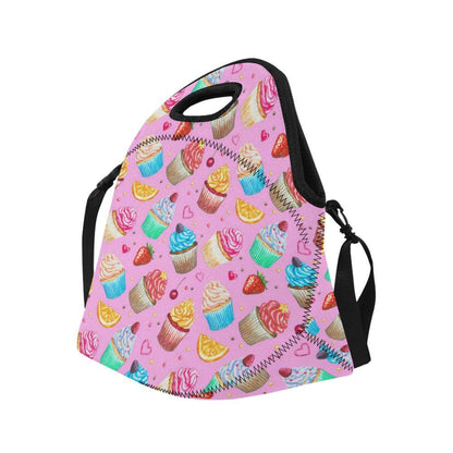 Cupcake Pattern Print Design CP05 Neoprene Lunch Bag-JorJune
