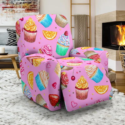 Cupcake Pattern Print Design CP05 Recliner Slipcover-JORJUNE.COM