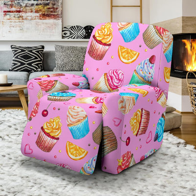 Cupcake Pattern Print Design CP05 Recliner Slipcover-JORJUNE.COM