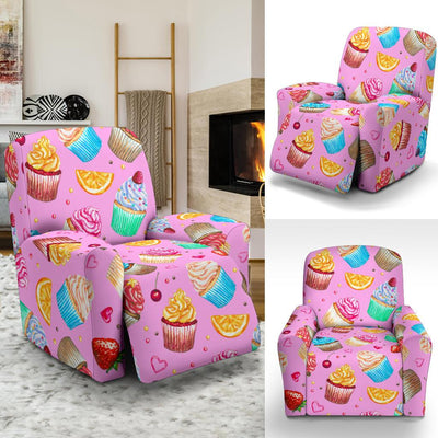 Cupcake Pattern Print Design CP05 Recliner Slipcover-JORJUNE.COM