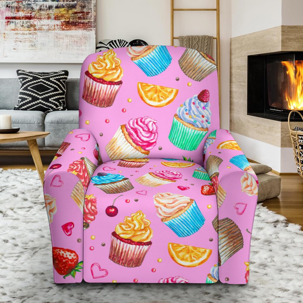 Cupcake Pattern Print Design CP05 Recliner Slipcover-JORJUNE.COM