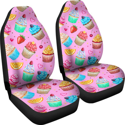 Cupcake Pattern Print Design CP05 Universal Fit Car Seat Covers