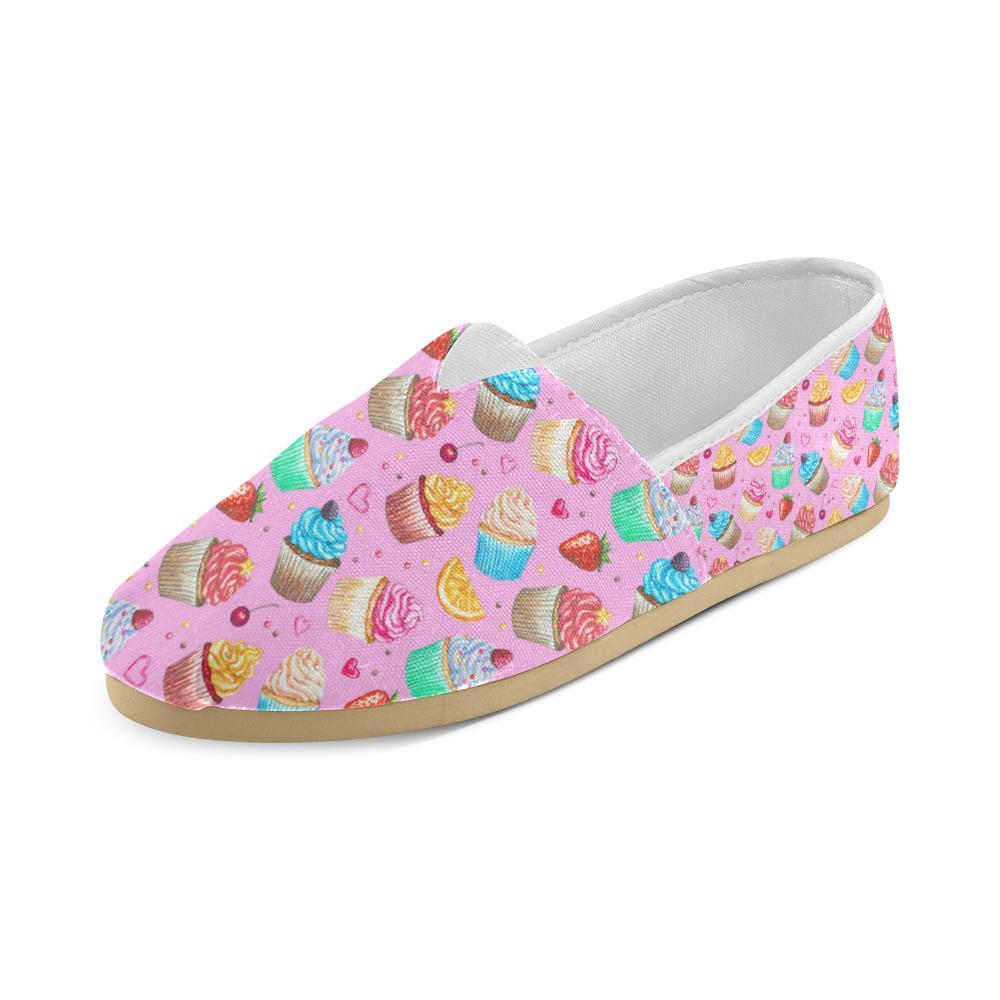 Cupcake Pattern Print Design CP05 Women Casual Shoes-JorJune.com