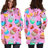 Cupcake Pattern Print Design CP05 Women Hoodie Dress