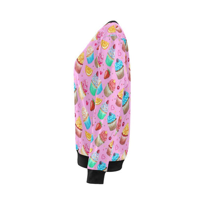 Cupcake Pattern Print Design CP05 Women Long Sleeve Sweatshirt-JorJune