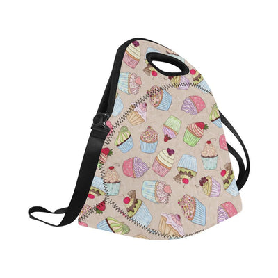 Cupcake Pattern Print Design CP06 Neoprene Lunch Bag-JorJune