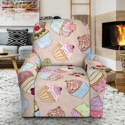 Cupcake Pattern Print Design CP06 Recliner Slipcover-JORJUNE.COM