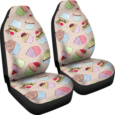 Cupcake Pattern Print Design CP06 Universal Fit Car Seat Covers