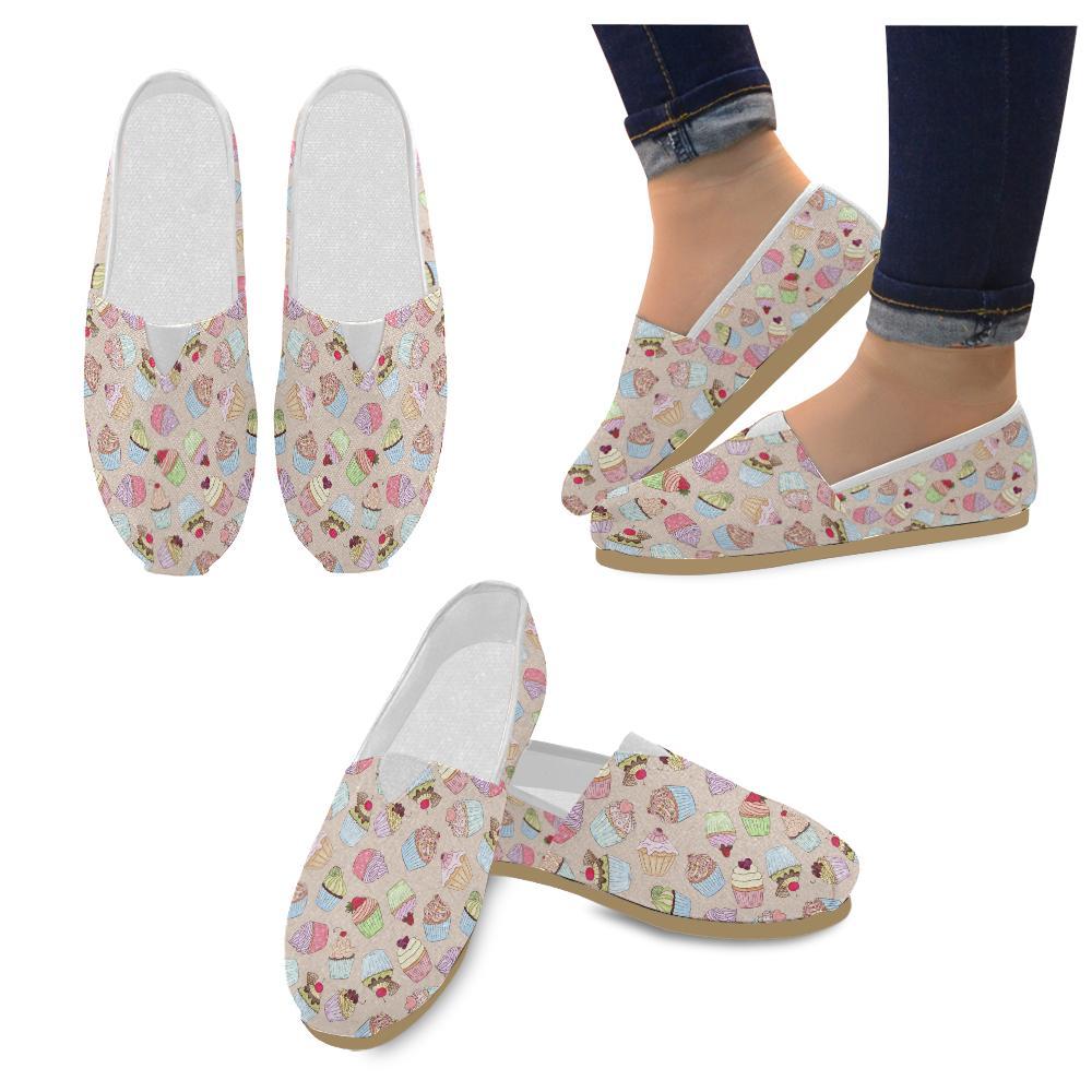 Cupcake Pattern Print Design CP06 Women Casual Shoes-JorJune.com