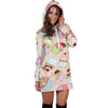 Cupcake Pattern Print Design CP06 Women Hoodie Dress