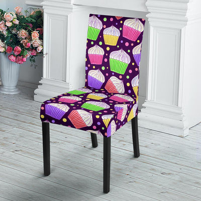 Cupcake Pattern Print Design CP07 Dining Chair Slipcover-JORJUNE.COM