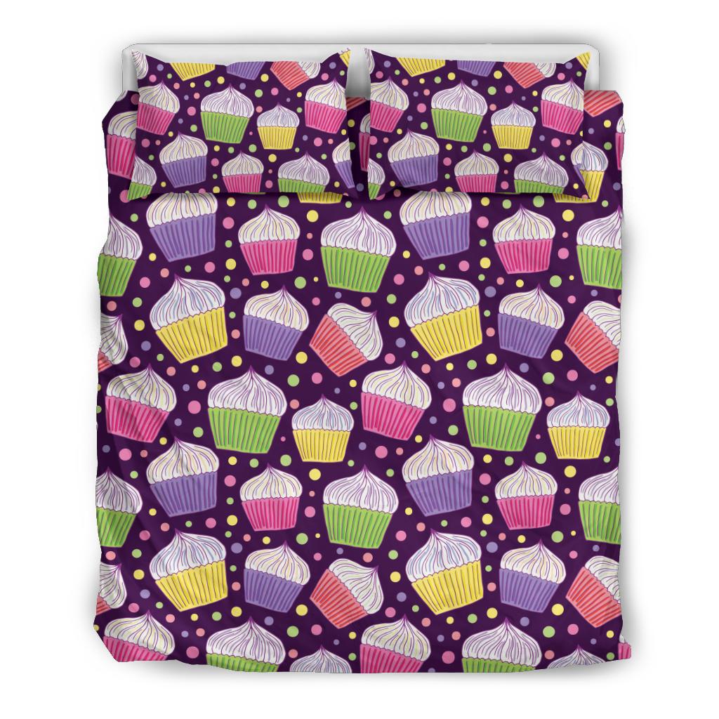 Cupcake Pattern Print Design CP07 Duvet Cover Bedding Set-JORJUNE.COM